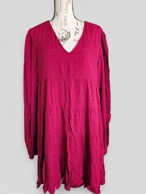 Elegant Burgundy Mini Dress